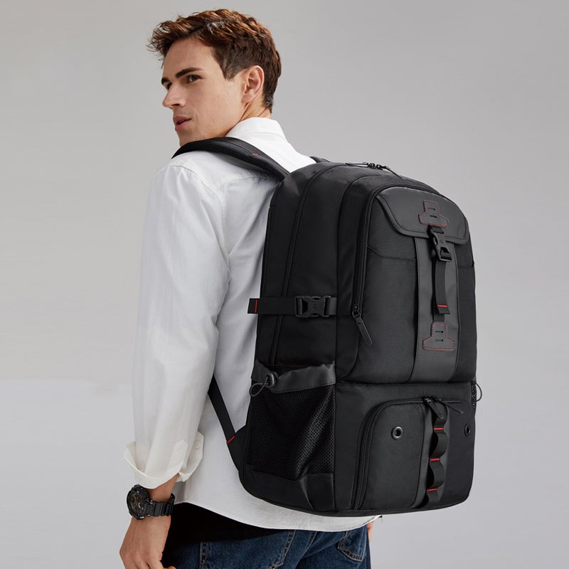 جولدن وولف GB00459 حقيبة ظهر كمبيوتر محمول مضادة للماء مع منفذ يو اس بي 17"- لون اسود — جولدين وولف - Image 5